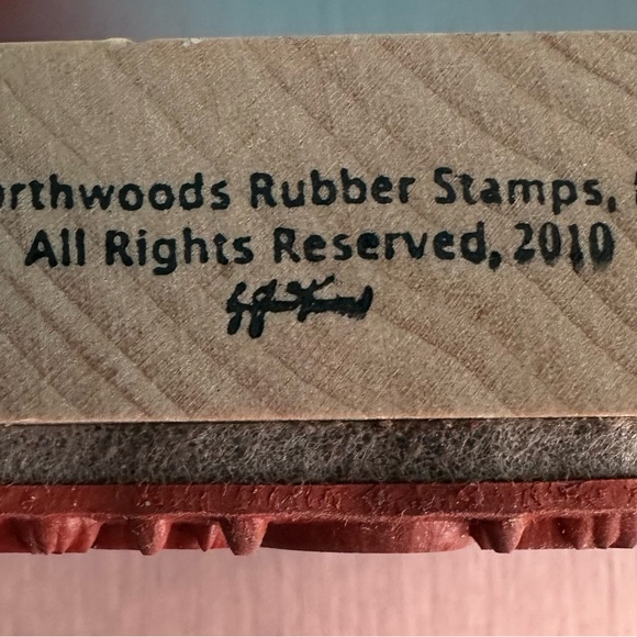 Snowman Face C, Wood Mounted Rubber Stamp NORTHWOODS - NEW, CC7666 2” x 2” - Picture 2 of 3